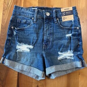 Aeropostale Super Stretchy High Rise Midi Shorts